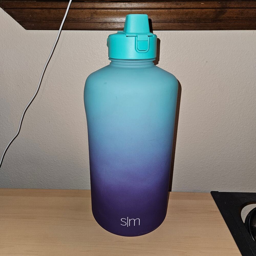 Simple Modern 1 Gallon Tritan Water Bottle Size 128 oz Blue Purple Ombre *Read*